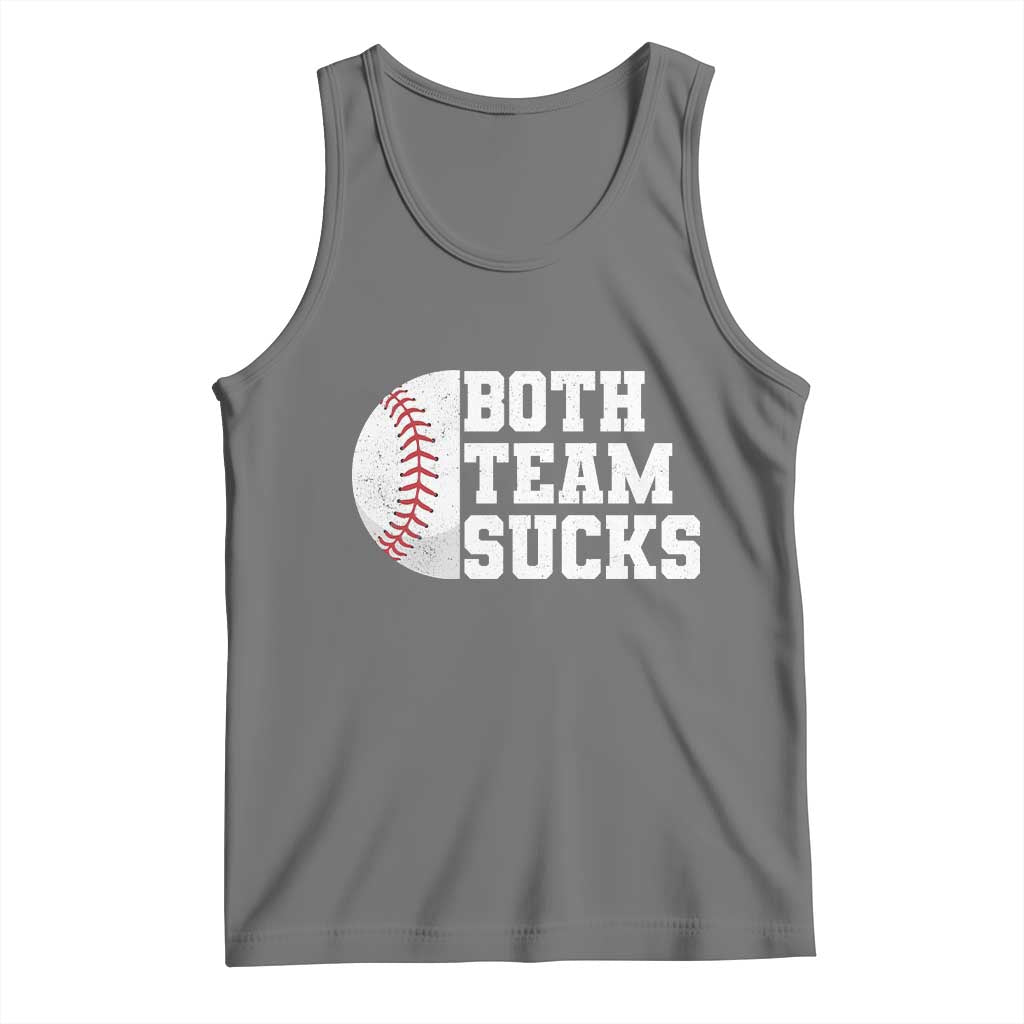Funny Baseball Tank Top Both Teams Sucks Meme TS10 Black Heather Print Your Wear