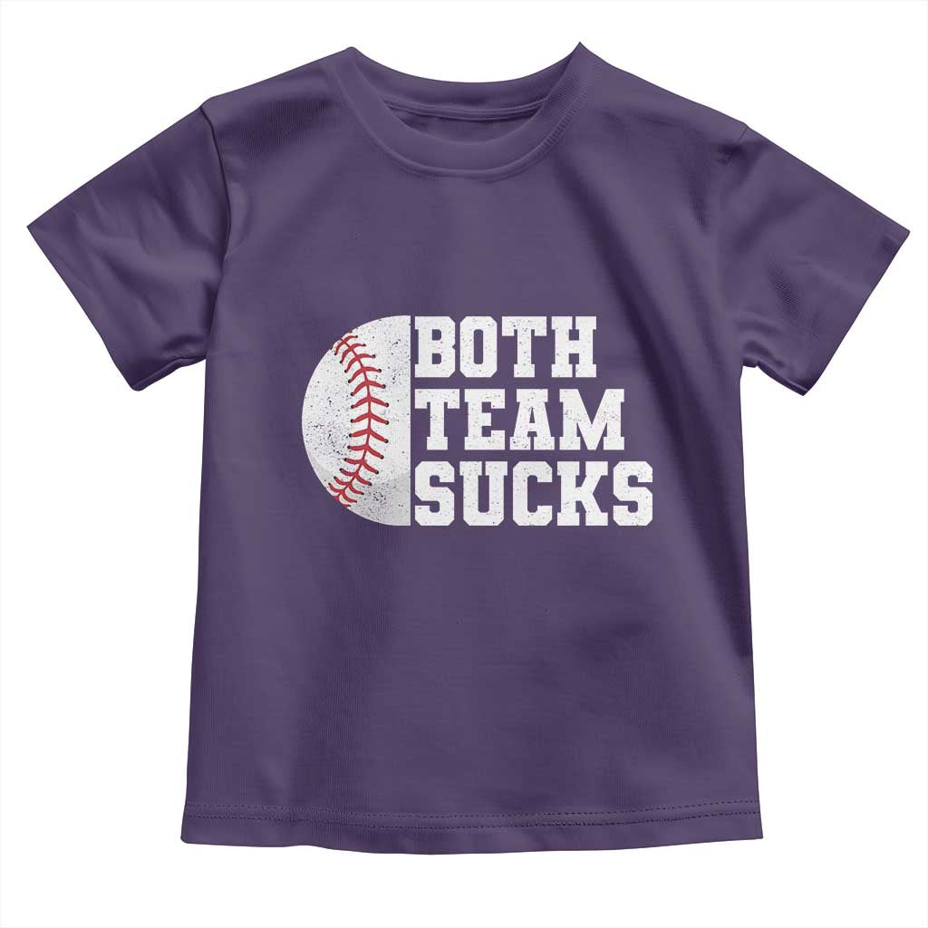 Funny Baseball Toddler T Shirt Both Teams Sucks Meme TS10 Purple Print Your Wear