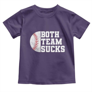 Funny Baseball Toddler T Shirt Both Teams Sucks Meme TS10 Purple Print Your Wear