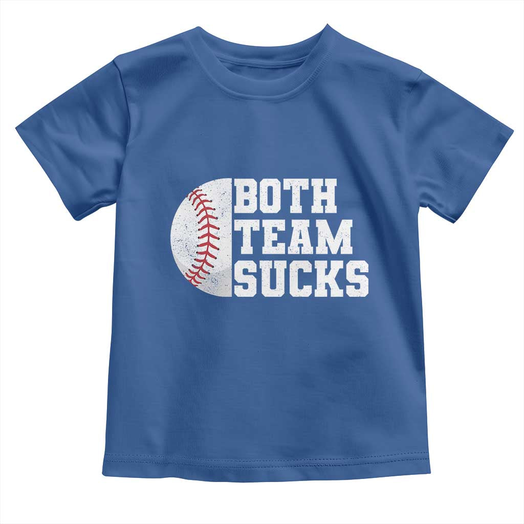 Funny Baseball Toddler T Shirt Both Teams Sucks Meme TS10 Royal Blue Print Your Wear