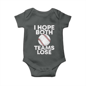 Funny Baseball Meme Baby Onesie I Just Hope Both Teams Lost TS10 Dark Heather Print Your Wear