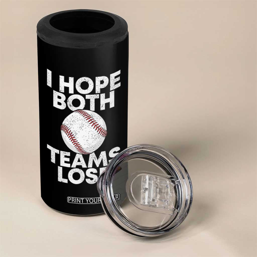 Funny Baseball Meme 4 in 1 Can Cooler Tumbler I Just Hope Both Teams Lost TS10 Print Your Wear