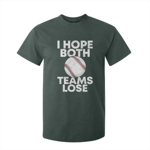 Funny Baseball Meme T Shirt For Kid I Just Hope Both Teams Lost TS10 Dark Forest Green Print Your Wear
