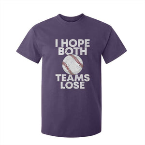 Funny Baseball Meme T Shirt For Kid I Just Hope Both Teams Lost TS10 Purple Print Your Wear