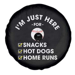 Funny Baseball Food Fans Spare Tire Cover Im Just Here for The Snacks Hot Dog TS10 Print Your Wear