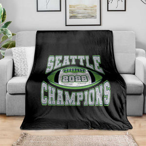 2026 Champion Seattle Throw Blanket Football Lovers TS10 Print Your Wear