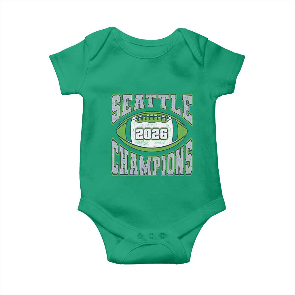 2026 Champion Seattle Baby Onesie Football Lovers TS10 Irish Green Print Your Wear