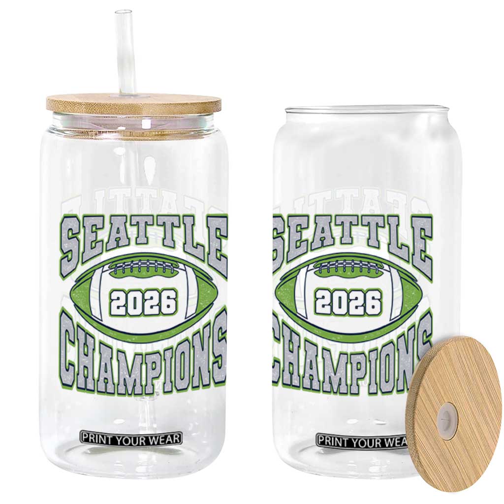 2026 Champion Seattle Glass Can Football Lovers TS10 Print Your Wear
