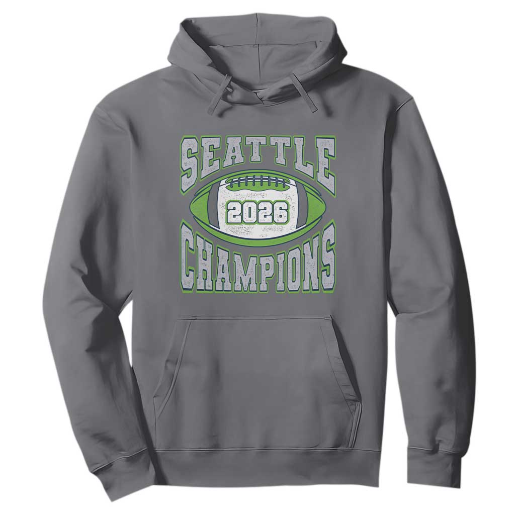 2026 Champion Seattle Hoodie Football Lovers TS10 Charcoal Print Your Wear