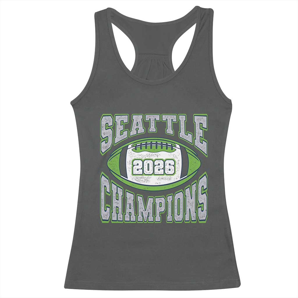 2026 Champion Seattle Racerback Tank Top Football Lovers TS10 Dark Heather Print Your Wear