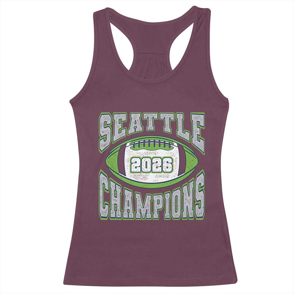 2026 Champion Seattle Racerback Tank Top Football Lovers TS10 Maroon Print Your Wear