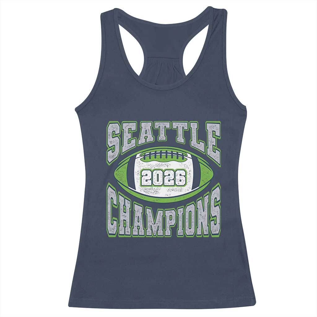 2026 Champion Seattle Racerback Tank Top Football Lovers TS10 Navy Print Your Wear
