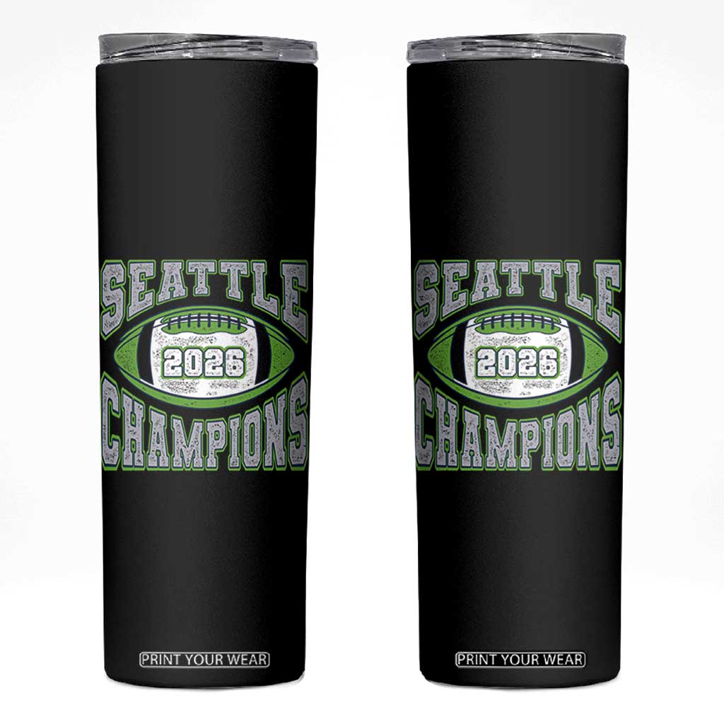 2026 Champion Seattle Skinny Tumbler Football Lovers TS10 Black Print Your Wear