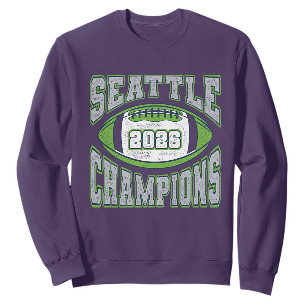 2026 Champion Seattle Sweatshirt Football Lovers TS10 Purple Print Your Wear
