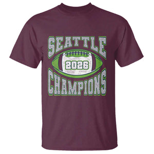 2026 Champion Seattle T Shirt Football Lovers TS10 Maroon Print Your Wear