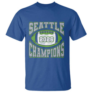 2026 Champion Seattle T Shirt Football Lovers TS10 Royal Blue Print Your Wear