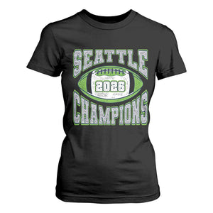2026 Champion Seattle T Shirt For Women Football Lovers TS10 Black Print Your Wear