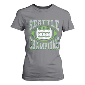 2026 Champion Seattle T Shirt For Women Football Lovers TS10 Charcoal Print Your Wear
