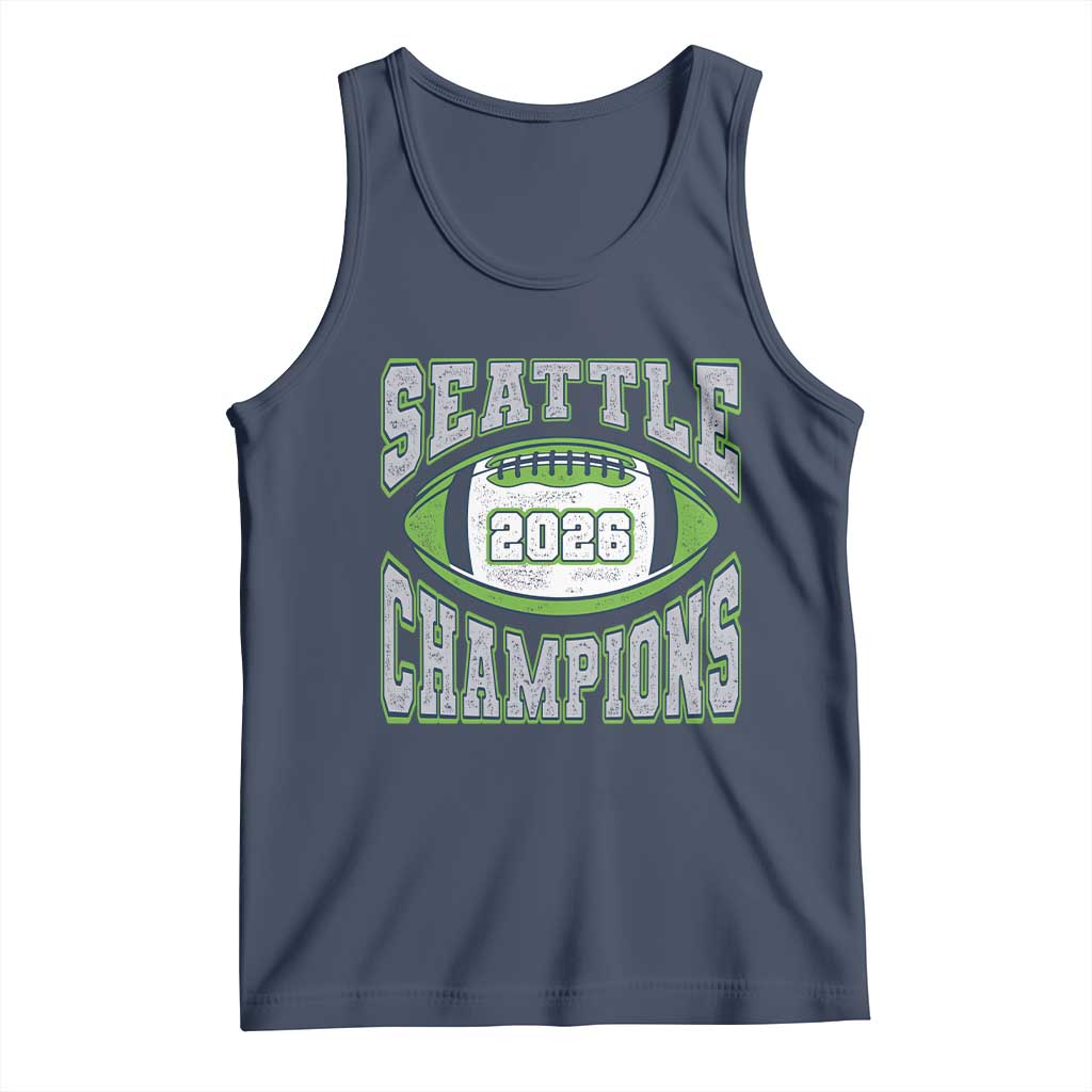2026 Champion Seattle Tank Top Football Lovers TS10 Navy Print Your Wear