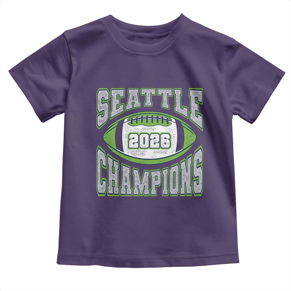 2026 Champion Seattle Toddler T Shirt Football Lovers TS10 Purple Print Your Wear