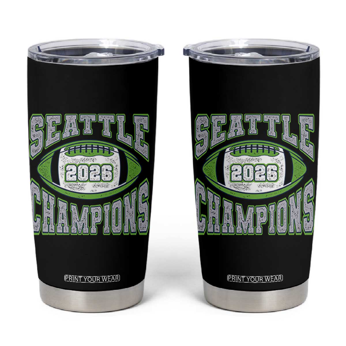 2026 Champion Seattle Tumbler Cup Football Lovers TS10 Black Print Your Wear