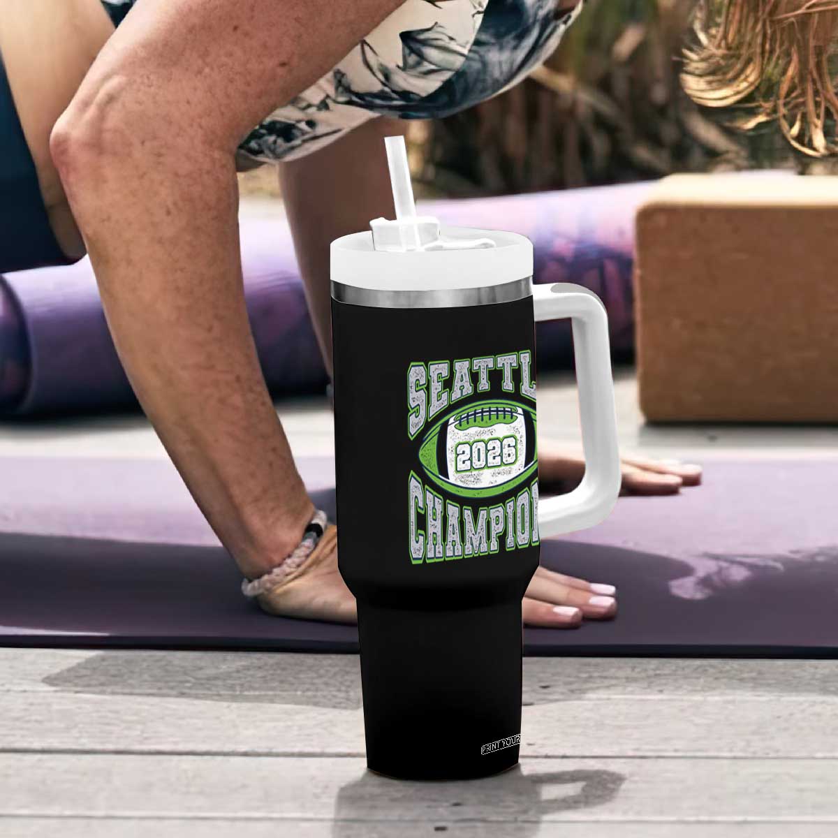 2026 Champion Seattle Tumbler With Handle Football Lovers TS10 Print Your Wear