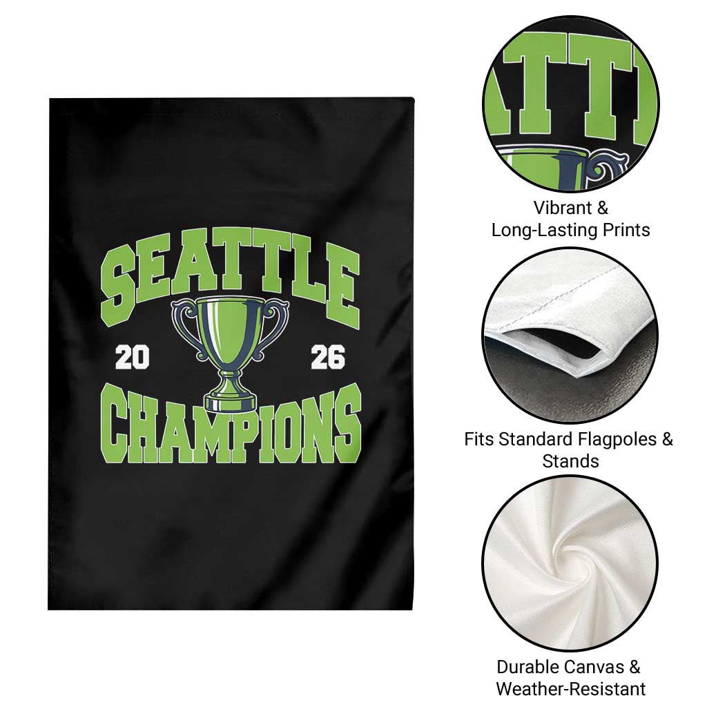 Seattle Champions 2026 Garden Flag Retro Gameday Team Fan TS10 Print Your Wear