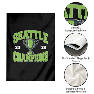 Seattle Champions 2026 Garden Flag Retro Gameday Team Fan TS10 Print Your Wear