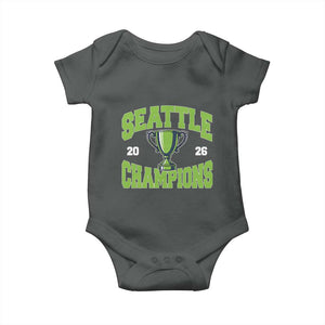 Seattle Champions 2026 Baby Onesie Retro Gameday Team Fan TS10 Dark Heather Print Your Wear