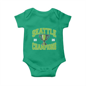 Seattle Champions 2026 Baby Onesie Retro Gameday Team Fan TS10 Irish Green Print Your Wear