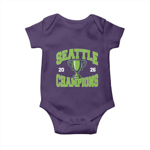 Seattle Champions 2026 Baby Onesie Retro Gameday Team Fan TS10 Purple Print Your Wear