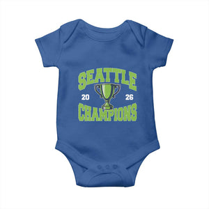 Seattle Champions 2026 Baby Onesie Retro Gameday Team Fan TS10 Royal Blue Print Your Wear