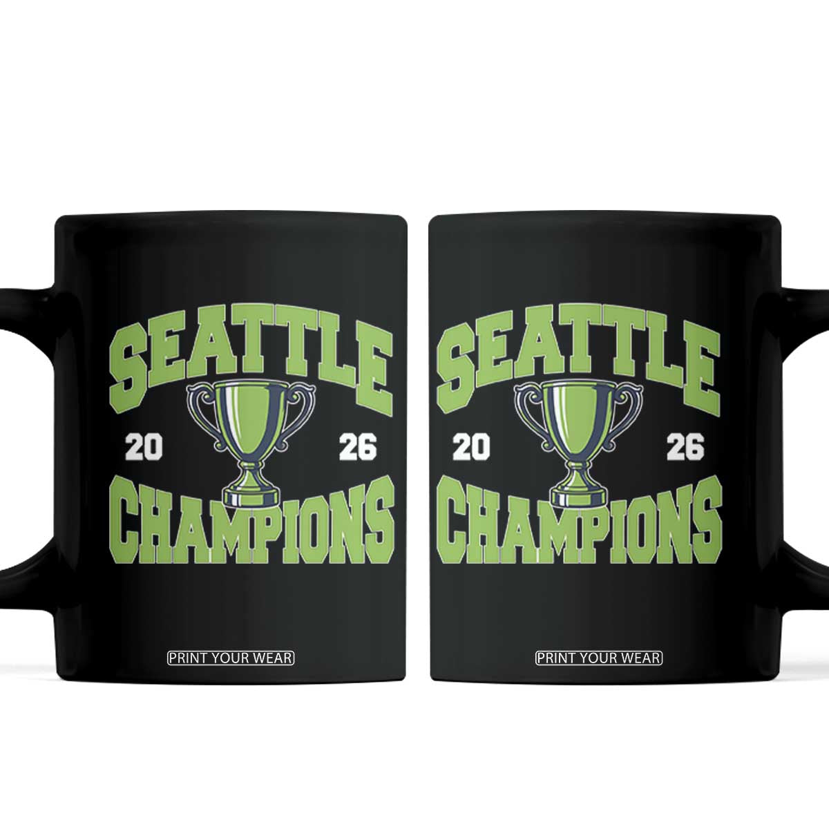 Seattle Champions 2026 Coffee Mug Retro Gameday Team Fan TS10 Black Print Your Wear