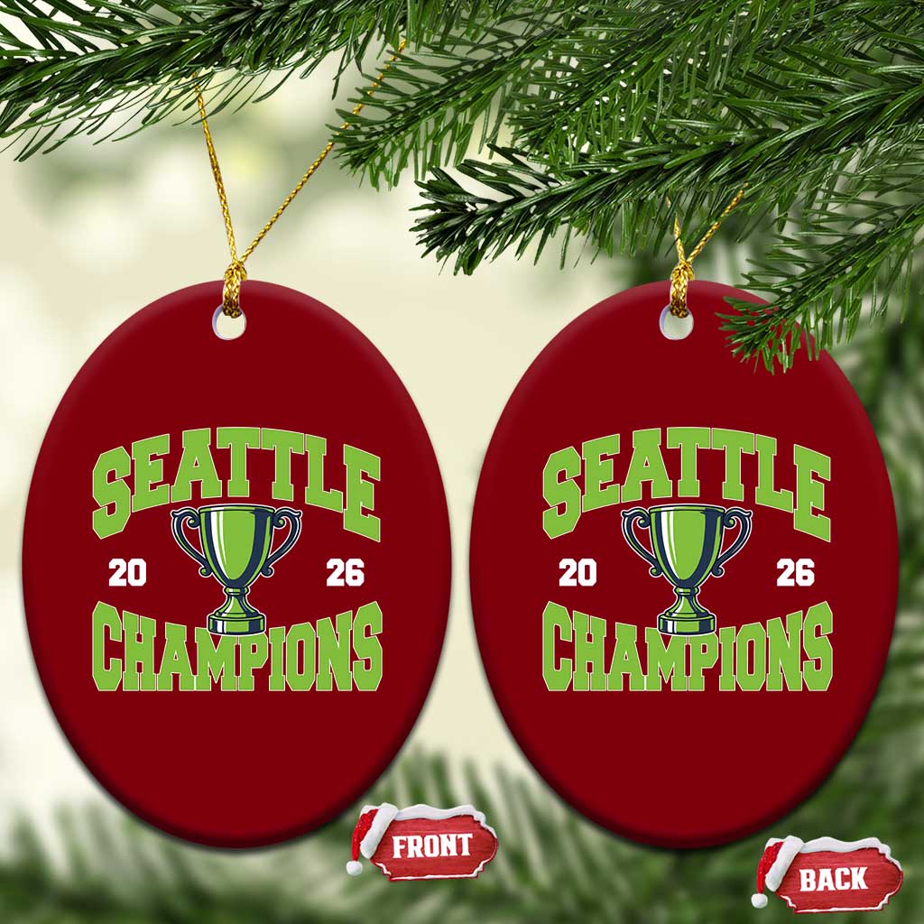 Seattle Champions 2026 Ceramic Ornament Retro Gameday Team Fan TS10 Print Your Wear