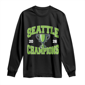Seattle Champions 2026 Long Sleeve Shirt Retro Gameday Team Fan TS10 Black Print Your Wear