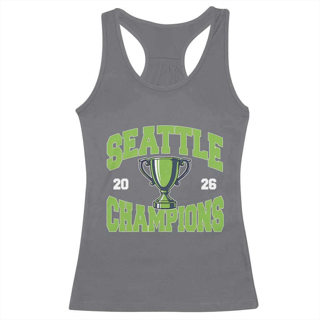 Seattle Champions 2026 Racerback Tank Top Retro Gameday Team Fan TS10 Charcoal Print Your Wear