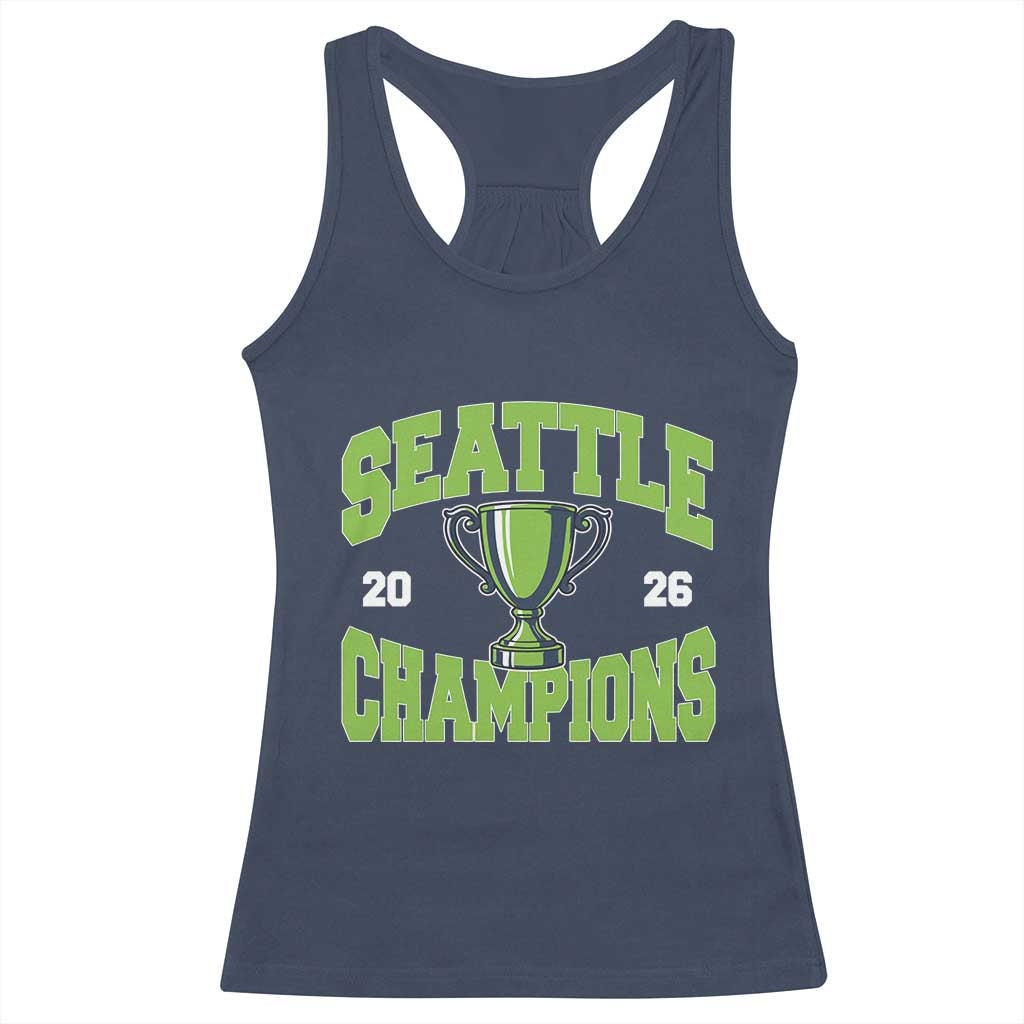 Seattle Champions 2026 Racerback Tank Top Retro Gameday Team Fan TS10 Navy Print Your Wear
