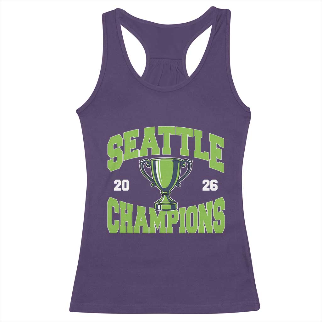 Seattle Champions 2026 Racerback Tank Top Retro Gameday Team Fan TS10 Purple Print Your Wear