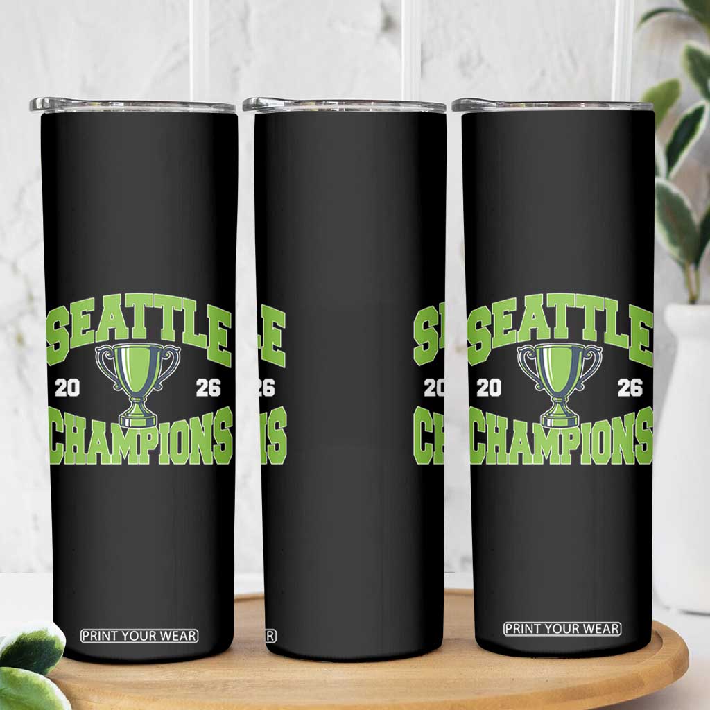 Seattle Champions 2026 Skinny Tumbler Retro Gameday Team Fan TS10 Print Your Wear