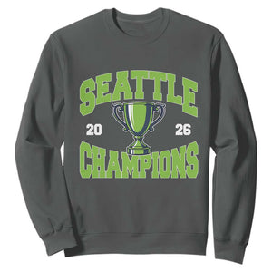 Seattle Champions 2026 Sweatshirt Retro Gameday Team Fan TS10 Dark Heather Print Your Wear
