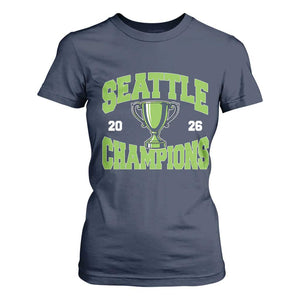 Seattle Champions 2026 T Shirt For Women Retro Gameday Team Fan TS10 Navy Print Your Wear