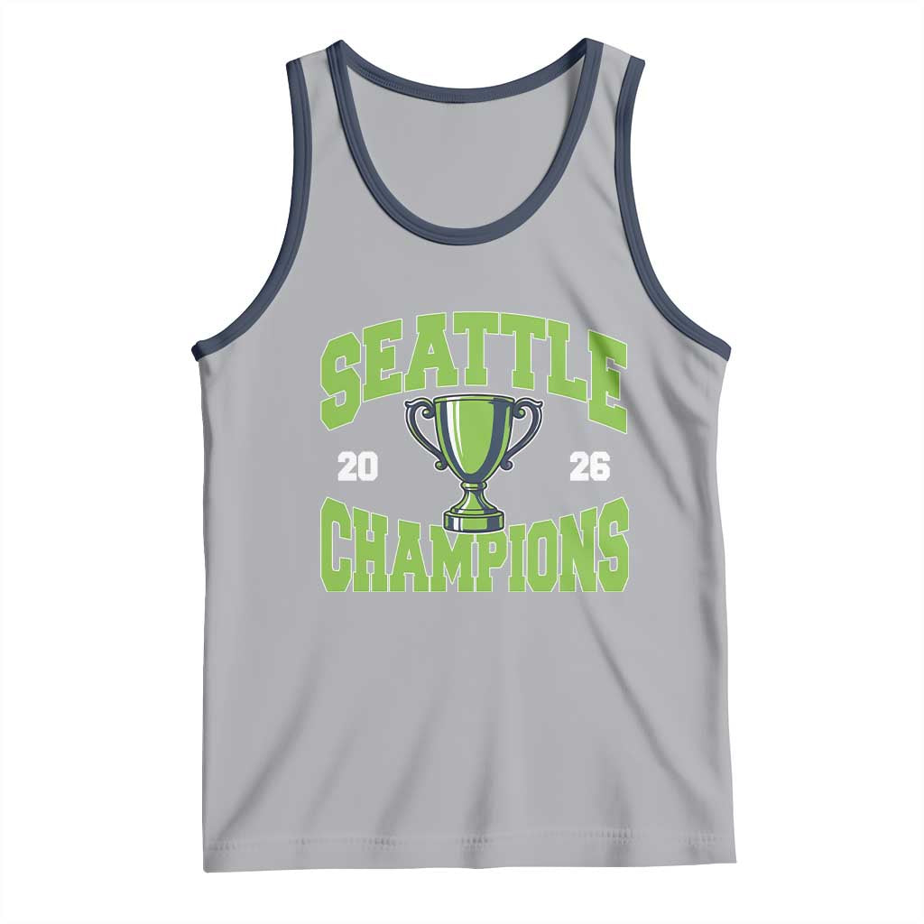 Seattle Champions 2026 Tank Top Retro Gameday Team Fan TS10 Athletic Heather Navy Print Your Wear