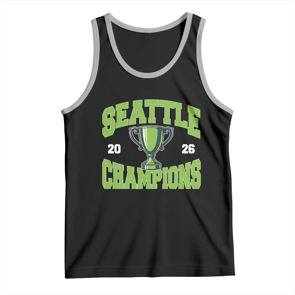 Seattle Champions 2026 Tank Top Retro Gameday Team Fan TS10 Black Athletic Heather Print Your Wear