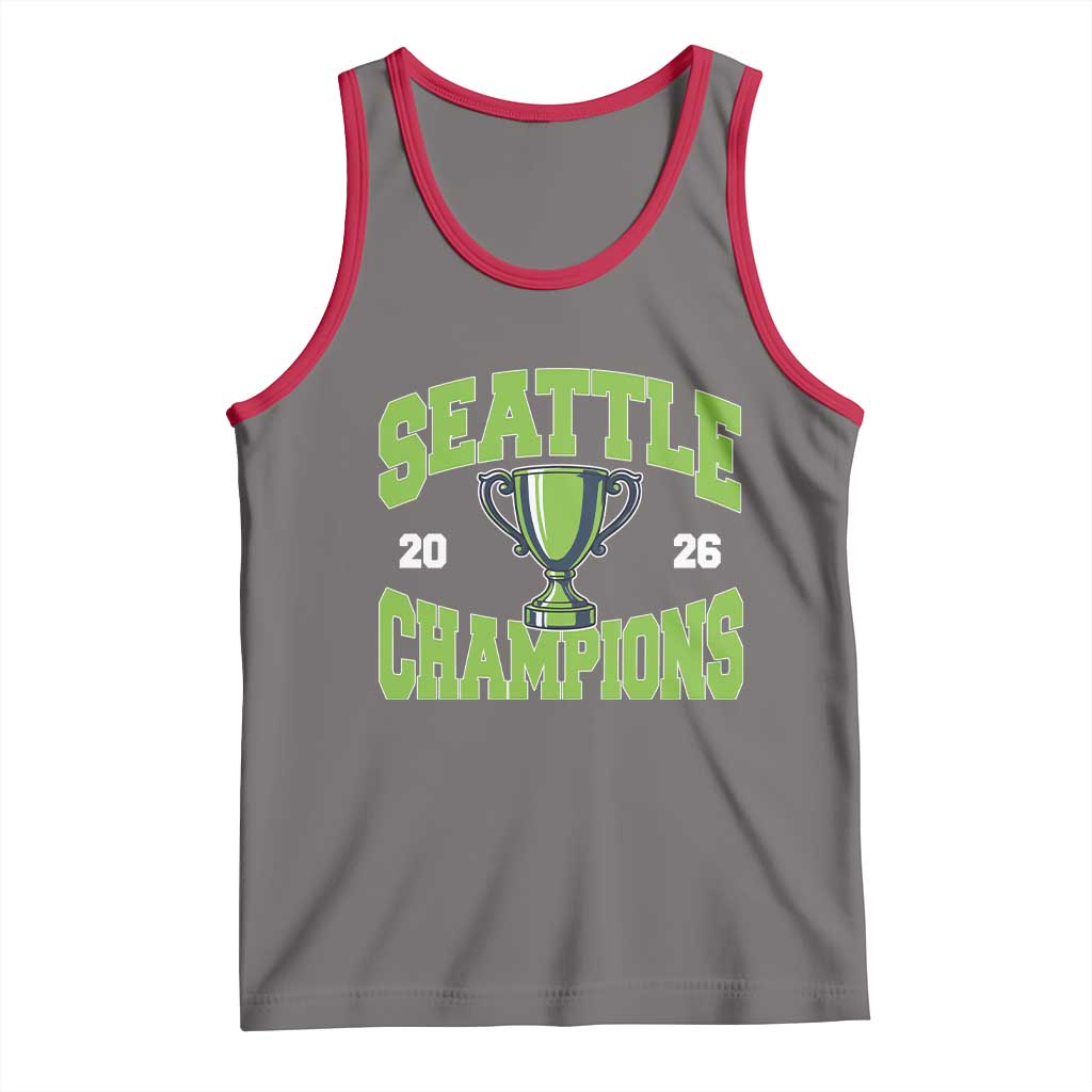 Seattle Champions 2026 Tank Top Retro Gameday Team Fan TS10 Deep Heather Red Print Your Wear