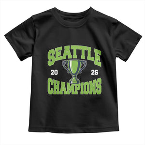 Seattle Champions 2026 Toddler T Shirt Retro Gameday Team Fan TS10 Black Print Your Wear
