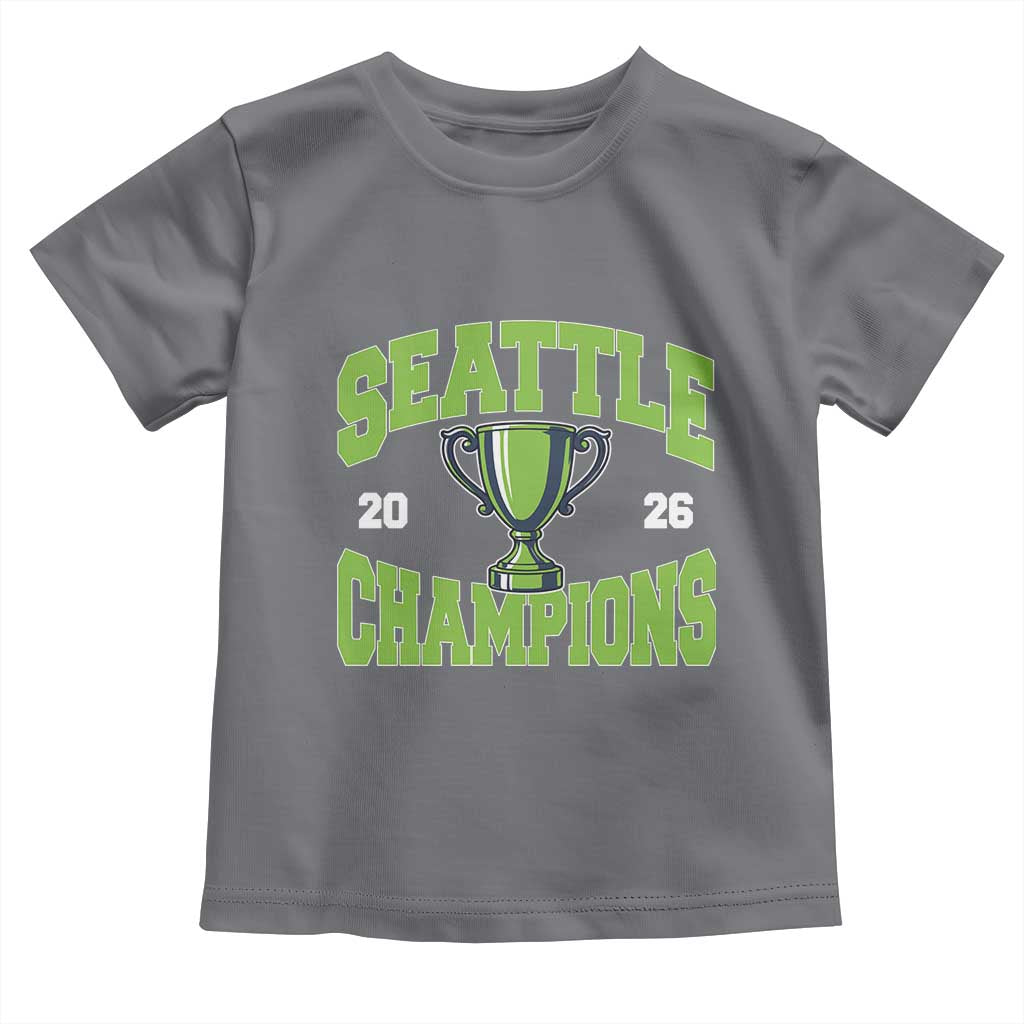 Seattle Champions 2026 Toddler T Shirt Retro Gameday Team Fan TS10 Charcoal Print Your Wear
