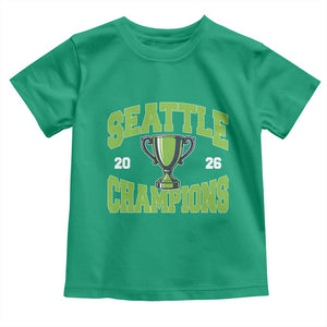 Seattle Champions 2026 Toddler T Shirt Retro Gameday Team Fan TS10 Irish Green Print Your Wear