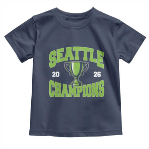 Seattle Champions 2026 Toddler T Shirt Retro Gameday Team Fan TS10 Navy Print Your Wear