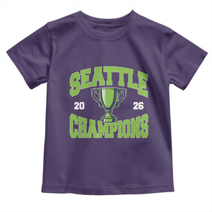 Seattle Champions 2026 Toddler T Shirt Retro Gameday Team Fan TS10 Purple Print Your Wear