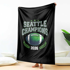 Seattle Champions 2026 Throw Blanket Retro Gameday Football Team Fan TS10 Print Your Wear